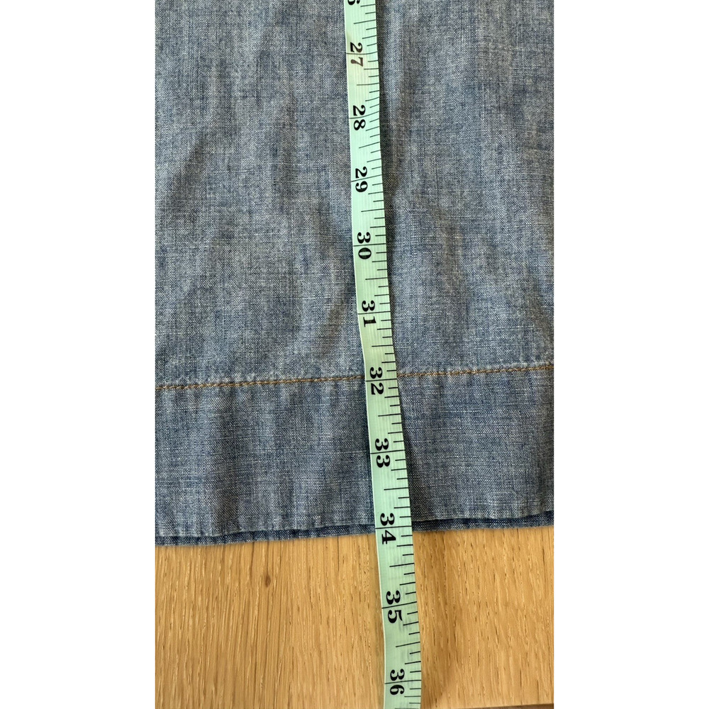 J.CREW Dress Chambray Half Button Shirtdress Roll Tab Sleeve Size6 2591 - Picture 6 of 7